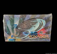Front of sealed wax box showing Voyager artwork and series information