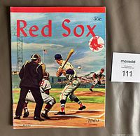 Front cover showing Red Sox illustration, price and year