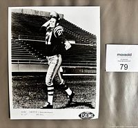 Full view of the 8x10 Don Getty promotional photo with size reference card