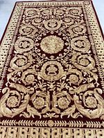 Full view of rug showing entire design and dimensions perspective