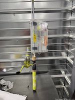 Full view rod, reel and attached tackle box