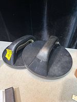 Two Relaxdays rotating push-up grips, top view showing handles