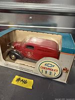 Boxed Liberty Classics 1937 Chevy Canadian Tire bank truck front view