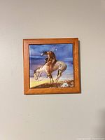 Front view showing entire framed tile print