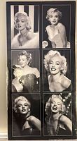 Full view of six-photo Marilyn Monroe poster in plastic