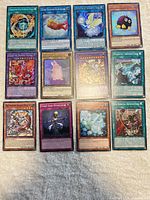 All 12 cards laid out in four rows of three