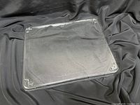 Top view of square glass turntable tray