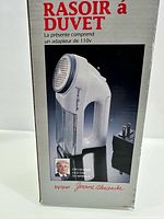 Box panel in French showing product image