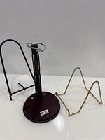 All three display easels side by side