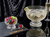 set showing all three pieces filled to illustrate use