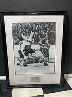 Full view of framed signed Paul Henderson goal photo