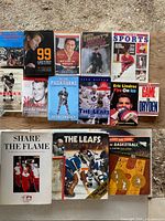 All books and magazines displayed on boards