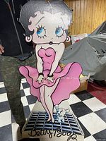 Front view of full Betty Boop standee with base
