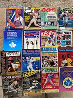 Overview of all magazines laid out in four rows