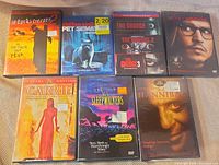 All seven disc cases front view