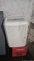 Full view of Maytag dehumidifier front and side