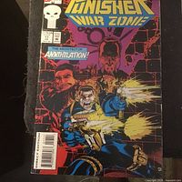 Front cover of Punisher War Zone comic book showing title, price, issue number area and artwork