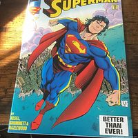 Front cover showing title, Superman artwork, creator credits