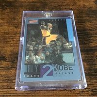 Front of Kobe Bryant Fly 2 Kobe card in holder