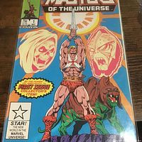 Front cover of Masters of the Universe #1 comic in bag