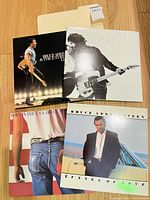Front jackets of four Springsteen albums visible