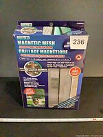 Front of retail box showing BugzRap magnetic mesh screen door details