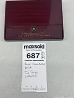 Maroon Royal Canadian Mint clamshell box closed