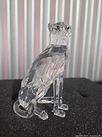 Front view of Swarovski crystal cheetah figurine