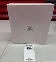 Closed Swarovski Silver Crystal box front view