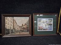 Overall view of both framed prints