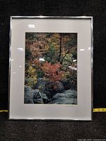 framed artwork front view showing print, mat and frame