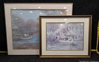 Both framed prints side by side showing relative sizes and frames