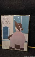 Front view of framed Aldo Fazio print