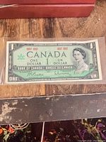 Front view of 1967 centennial one-dollar note