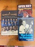 All three hockey books front covers visible