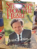 Front cover of signed hardcover memoir by Jean Chrétien