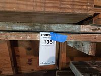 close view of lumber edges with lot tag
