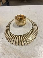 Collar necklace and cuff bracelet full view