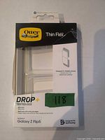 Front view of OtterBox Thin Flex packaging showing branding and model compatibility