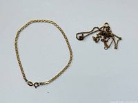 Necklace and bracelet side by side