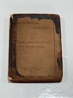 Front cover of 1907 Theosophical Manuals IX booklet showing title and wear
