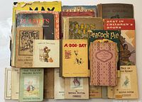 Group shot of all books standing and stacked