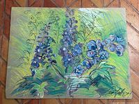 Front view of entire pastel artwork on cardboard