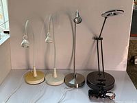 Group shot of all four LED desk lamps