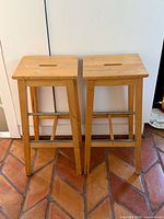 Front view of both stools side by side