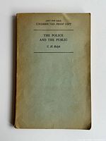 Front cover of uncorrected proof copy showing title and author