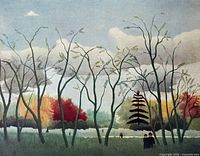 Front view of lithograph print showing complete image and mounting