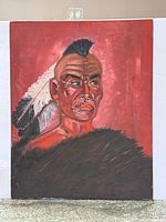 Front view of entire painting on canvas panel