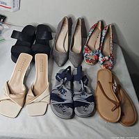 All six pairs displayed on table