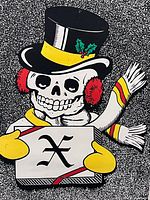 close-up of skeleton illustration